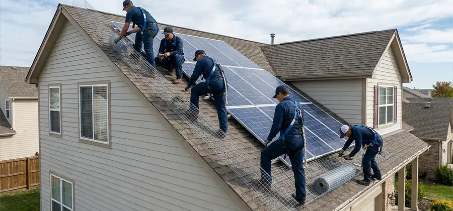 Pigeon Wire for Solar Panels in Roseburg